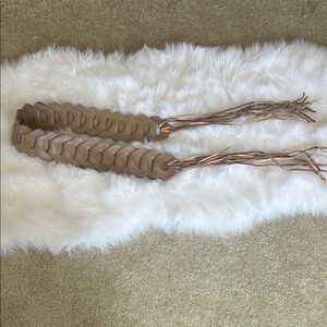 Vintage Y2K Stylish Tan Braided Belt